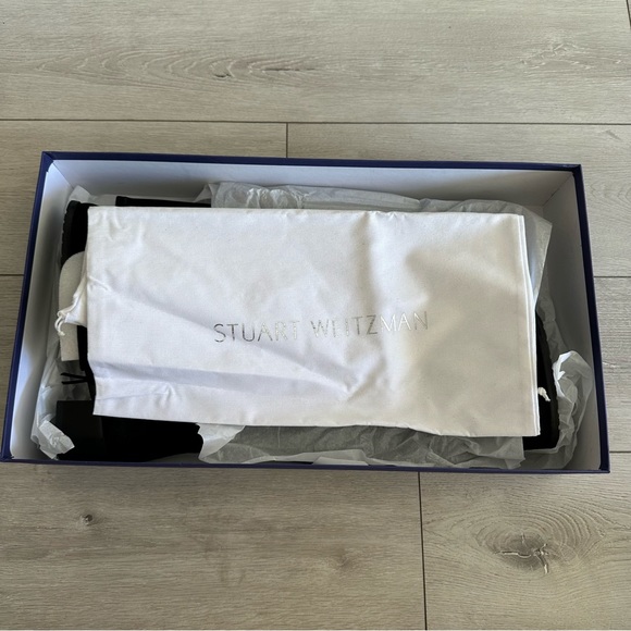 NIB Stuart Weitzman Black Suede Knee High Boots Women's 8 - Picture 12 of 12